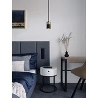 Lyora HanglampPongo S enkel 9,5cm goud met zwart - 9911524 - thumbnail