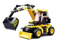 Sluban Wheeled Excavator bouwstenen set - thumbnail