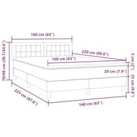 Boxspring met matras fluweel donkergroen 160x220 cm - thumbnail