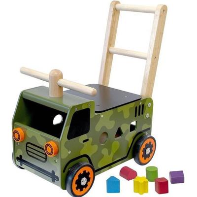 I'm Toy Loop- en Duwwagen Legertruck