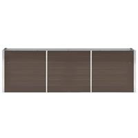 VidaXL Plantenbak verhoogd 240x40x77 cm gegalvaniseerd staal bruin - thumbnail