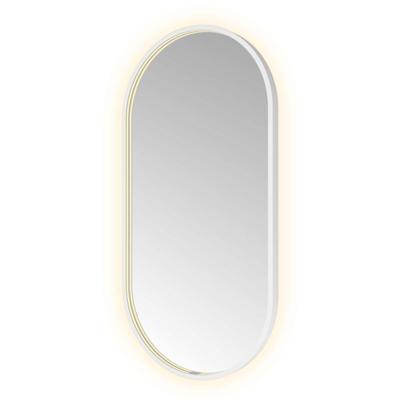 Hotbath &More Mirrors Oval LED Badkamerspiegel - Ovaal - 100 x 50 cm - Mat Wit