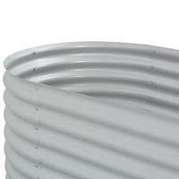 Plantenbak verhoogd 160x80x81 cm gegalvaniseerd staal zilver - thumbnail