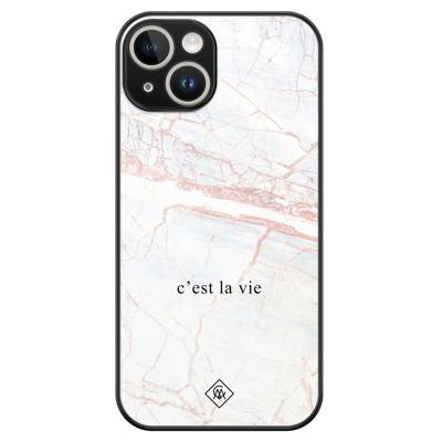 iPhone 14 glazen hardcase - C'est la vie