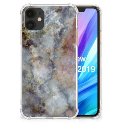 Apple iPhone 11 Anti-Shock Hoesje Marmer Grijs