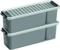 Sunware Q-line mixed box 1,3 liter met metaal baskets 1x 0,25 liter + 1x 0,85 liter transp/metaal - thumbnail