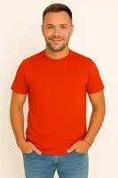 X-Name - Heren T-Shirt - Oranje - Zachte Stof - Italianstyle - thumbnail