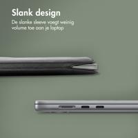 Accezz Leather hoes voor MacBook 14 inch Laptop sleeve Zwart - thumbnail