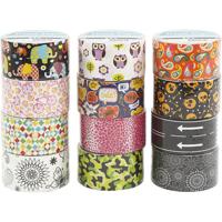 Creativ Company Duck tape, met patroon, b: 48 mm, diverse kleuren, 12x5 m/ 1 doos - thumbnail