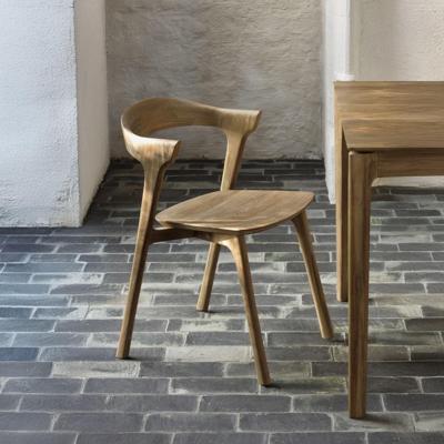 Ethnicraft Eetkamerstoel 'Bok' Ruw Teakhout, kleur Bruin