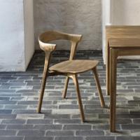 Ethnicraft Eetkamerstoel 'Bok' Ruw Teakhout, kleur Bruin - thumbnail