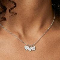 Initialen ketting - Hart - Zilver - 3 st - thumbnail