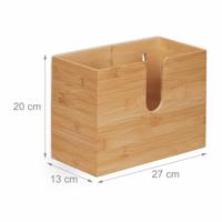 Relaxdays opbergmand stof, met deksel, HxBxD: 25 x 33 x 33 cm, opbergkist, mand voor kast, stoffen box, grijs - thumbnail