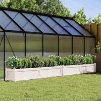 VidaXL Plantenbakken 2 st cm massief grenenhout wit - thumbnail