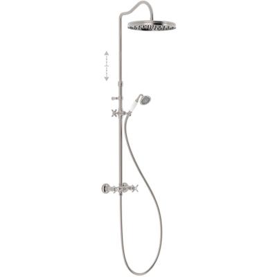 Doucheset Tres Classic Telescopische Glijstang Met Antikalk Handdouche RVS