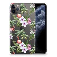 Apple iPhone 11 Pro Max | TPU Hoesje | Flamingo Palms - thumbnail
