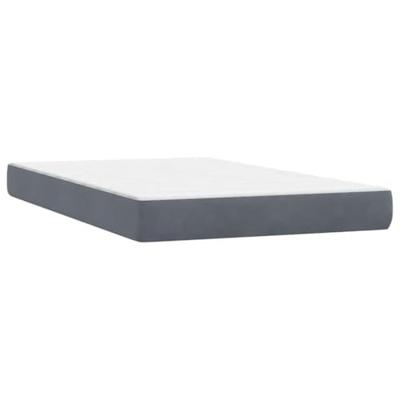 Boxspring met matras en LED fluweel donkergrijs 120x210 cm