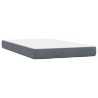Boxspring met matras en LED fluweel donkergrijs 120x210 cm - thumbnail
