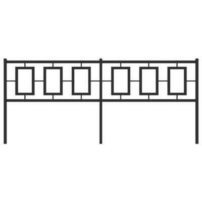 Hoofdbord 200 cm metaal zwart Hoofdbord 200 cm metaal zwart