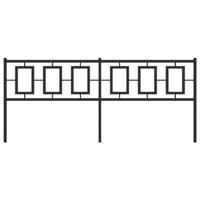 Hoofdbord 200 cm metaal zwart - thumbnail