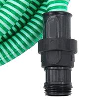 VidaXL Zuigslang met pvc koppelingen 1,1&apos;&apos; 7 m pvc groen - thumbnail
