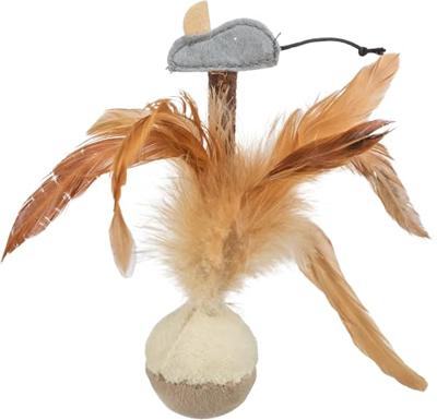 Trixie 45730 sta-op-shuttle met muis, pluche, 15 cm