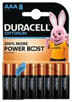 Batterij duracell optimum 8x aaa - thumbnail