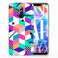 Huawei Mate 20 Lite | TPU Hoesje | Blokken Kleurrijk - thumbnail