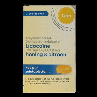 Linn Amylmetacresol lidocaine honing citroen 24 Zuigtabletten