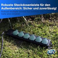 REV 0512469555 Stekkerdoos 6-voudig Zwart, Groen Randaarde stekker 1 stuk(s) - thumbnail