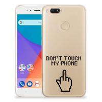 Xiaomi Mi A1 Silicone-hoesje Finger Don't Touch My Phone - thumbnail