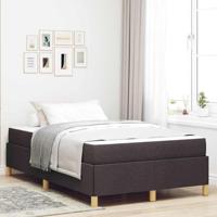 Boxspring bed met matras Donkerbruin en Wit 120 x 190 cm Stof - thumbnail