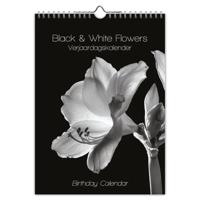 Black & White Flowers Verjaardagskalender - thumbnail