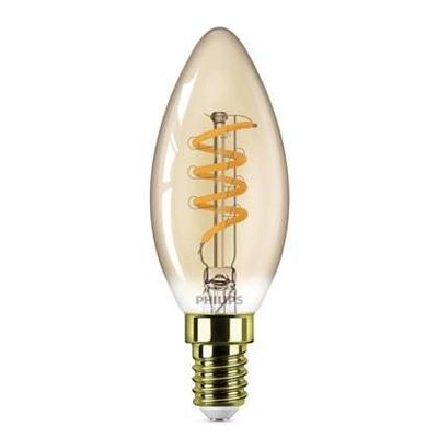 Philips led kaars e14 3,5-15w 2000k filament gold dimbaar blister - 5100305 Philips led kaars e14 3,5-15w 2000k filament gold dimbaar blister - 5100305