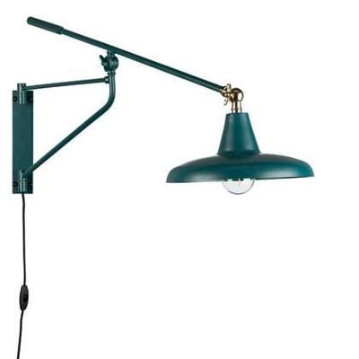 Dutchbone Wandlamp 'Hector' 30cm, kleur Teal