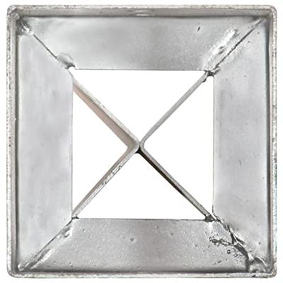 VidaXL Grondpinnen 6 st 10x10x91 cm gegalvaniseerd staal zilverkleurig