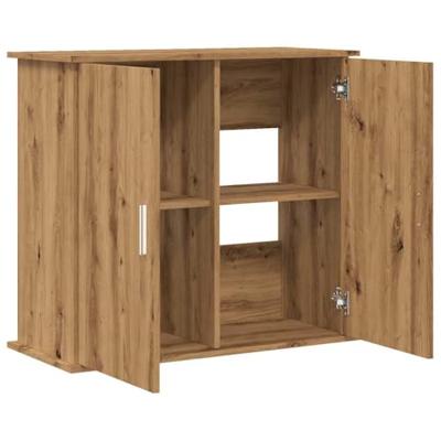 Aquariumstandaard Artisan Eikenhout 81x36x73 cm Bewerkt Hout