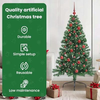 VidaXL Kunstmatig voorverlicht kerstboom met 150 led groen 150 cm pvc
