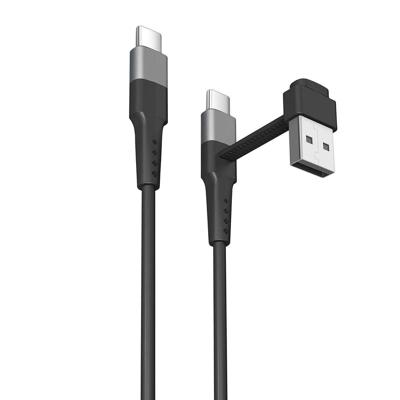 Kabel USB A naar USB-C Muvit for Change Zwart