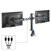 Hama Monitorhouder voor 2 Monitoren Zwart - thumbnail