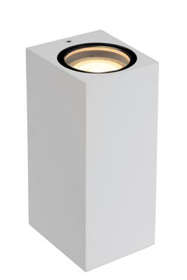 Lucide ZARO - Wandspot / Wandlamp Binnen/Buiten - 2xGU10 - IP65 - Wit