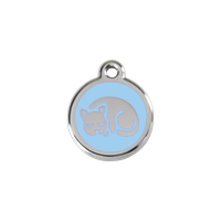 Kitten Light Blue roestvrijstalen kattenpenning small/klein dia. 2 cm RedDingo - Reddingo - thumbnail