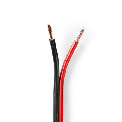 Nedis Speaker-Kabel | 2x 2.50 mm² | CCA | 25 m | Rood / Zwart | 1 stuks - CAGW2500BK250 CAGW2500BK250