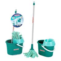 Theo Klein Leifheit Speelgoed Dweil met Emmer Turquoise - thumbnail