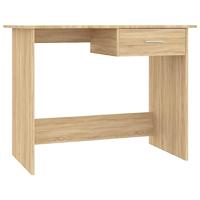 VidaXL Bureau 100x50x76 cm bewerkt hout gerookt eikenkleurig - thumbnail
