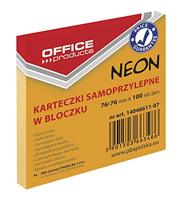 OFFICE products memoblok Neon, ft 76 x 76 mm, 100 vel, neonoranje - thumbnail