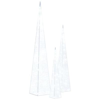 VidaXL Lichtkegelset decoratief led 30/45/60 cm acryl koudwit