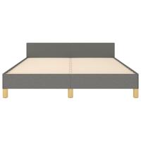 Bedframe zonder matras stof donkergrijs 140x200 cm - thumbnail