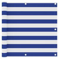 Balkonscherm 90x300 cm oxford stof wit en blauw - thumbnail