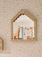 Spiegelhuis van papierkoord beige - thumbnail